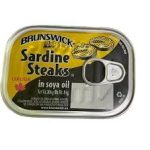 Brunswick Steak Sardine In Soya Oil 106g