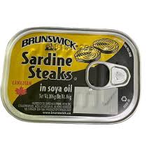 Brunswick Steak Sardine In Soya Oil 106g